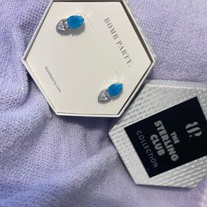 New bomb party new sterling stud earrings